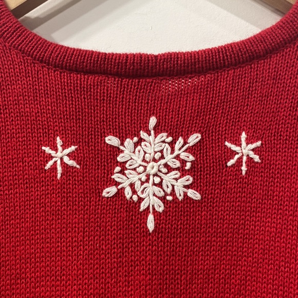 Christmas Red Ugly Christmas Cardigan Sweater Buttoned size XL - Picture 8 of 15